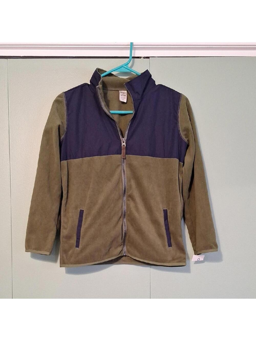 Nwt Carters Kids Green And Blue Light Weight Zip Up Jacket Size 12